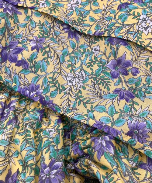 OBLI（オブリ）OBLI (オブリ) 総柄ワンピース/オブリ イエロー×パープル サイズ:Mの古着・服飾アイテム