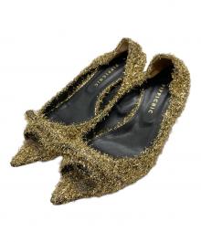 Pippichic（ピッピシック）の古着「CHRISTEL Re-born ゴールドフリンジ パンプス/ピッピシック」｜ゴールド