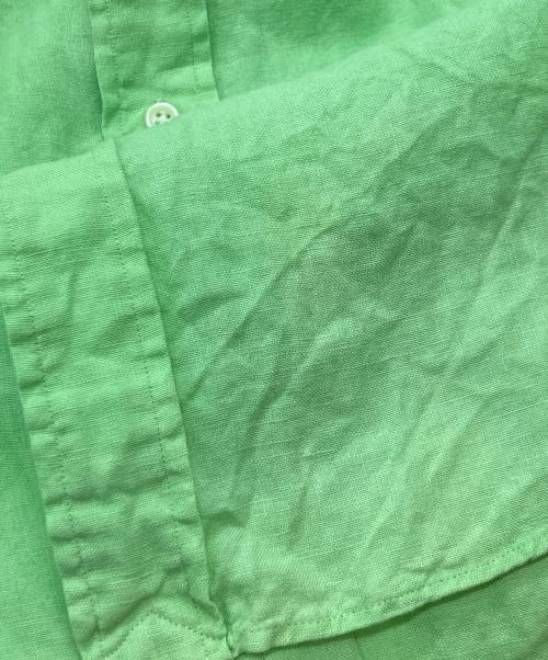 RALPH LAUREN（ラルフローレン）RALPH LAUREN (ラルフローレン) ボタンダウン半袖リネンシャツ/ラルフローレン グリーン サイズ:Lの古着・服飾アイテム