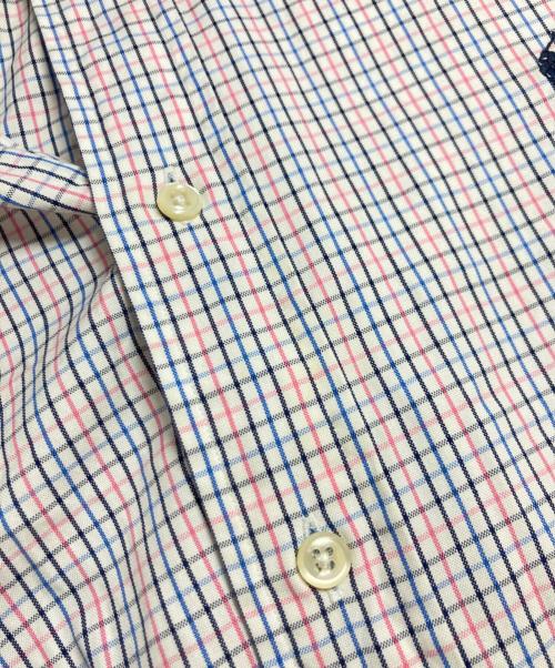 RALPH LAUREN（ラルフローレン）RALPH LAUREN (ラルフローレン) チェックBD半袖シャツ/ラルフローレン/YARMOUTH/香港製 ホワイト×ブルー サイズ:17 36/37の古着・服飾アイテム