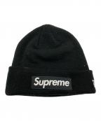 SUPREME×New Eraシュプリーム×ニューエラ）の古着「BOXロゴニットキャップ/シュプリーム/ニューエラ」｜ブラック
