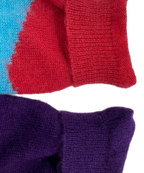 DAIRIKU（ダイリク）DAIRIKU (ダイリク) NANA Mohair Knit/ダイリク/22SS K-1 ブルー×パープル サイズ:Freeの古着・服飾アイテム