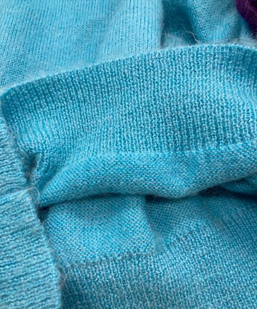 DAIRIKU（ダイリク）DAIRIKU (ダイリク) NANA Mohair Knit/ダイリク/22SS K-1 ブルー×パープル サイズ:Freeの古着・服飾アイテム