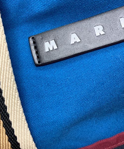 MARNI（マルニ）MARNI (マルニ) カラーブロッキングキャンバスバッグ/マルニ ネイビー×ブルーの古着・服飾アイテム