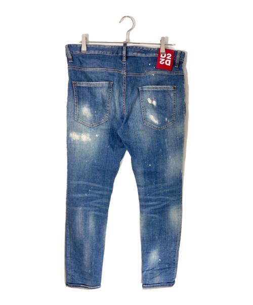 DSQUARED2（ディースクエアード）DSQUARED2 (ディースクエアード) ダメージ加工デニムパンツ/S71LB0720 S30664/ディースクエアード インディゴ サイズ:50の古着・服飾アイテム