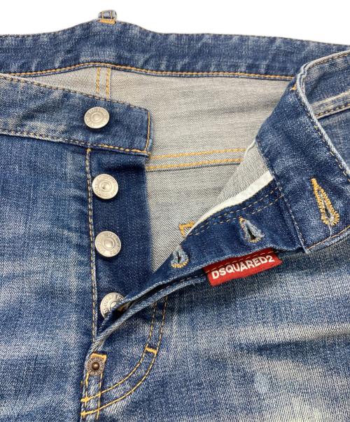DSQUARED2（ディースクエアード）DSQUARED2 (ディースクエアード) ダメージ加工デニムパンツ/S71LB0720 S30664/ディースクエアード インディゴ サイズ:50の古着・服飾アイテム