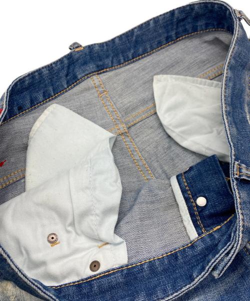 DSQUARED2（ディースクエアード）DSQUARED2 (ディースクエアード) ダメージ加工デニムパンツ/S71LB0720 S30664/ディースクエアード インディゴ サイズ:50の古着・服飾アイテム