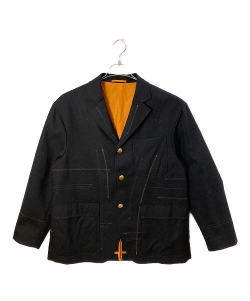 TOMORROW LAND（トゥモローランド）TOMORROW LAND (トゥモローランド) ウールホップサック 段返り3Bビッグブレザージャケット ネイビー サイズ:Sの古着・服飾アイテム