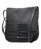 FENDIフェンディ）の古着「ズッキーノショルダーバッグ/フェンディ/2362 8BT075 JQ5 049」｜ブラック