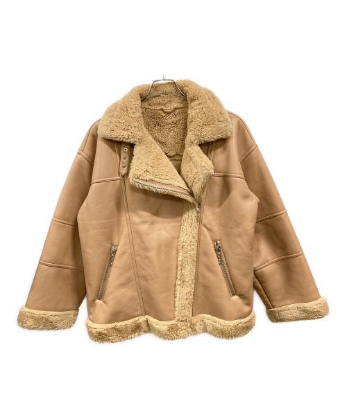 jouetie（ジュエティ）jouetie (ジュエティ) シングルライダースジャケット　082050000401-01　ジュエティ　 ベージュ サイズ:Ｍの古着・服飾アイテム