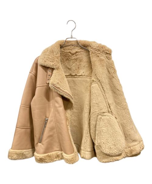 jouetie（ジュエティ）jouetie (ジュエティ) シングルライダースジャケット　082050000401-01　ジュエティ　 ベージュ サイズ:Ｍの古着・服飾アイテム