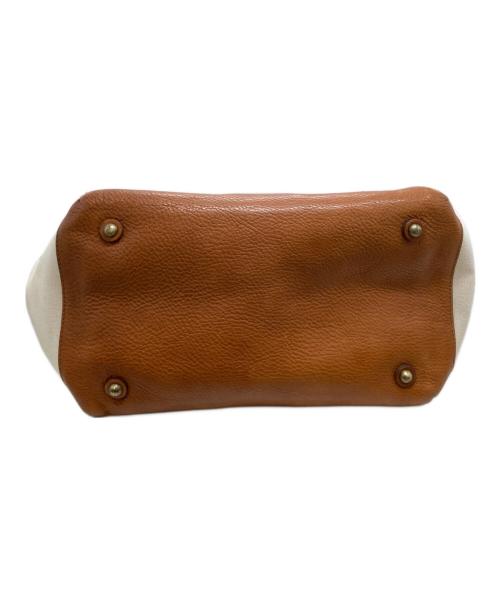 BURBERRY LONDON（バーバリーロンドン）BURBERRY LONDON (バーバリーロンドン) 裏地ノバチェックレザーキャンバストートバッグ/バーバリーロンドン アイボリーの古着・服飾アイテム