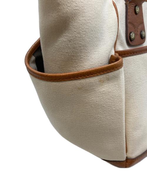 BURBERRY LONDON（バーバリーロンドン）BURBERRY LONDON (バーバリーロンドン) 裏地ノバチェックレザーキャンバストートバッグ/バーバリーロンドン アイボリーの古着・服飾アイテム