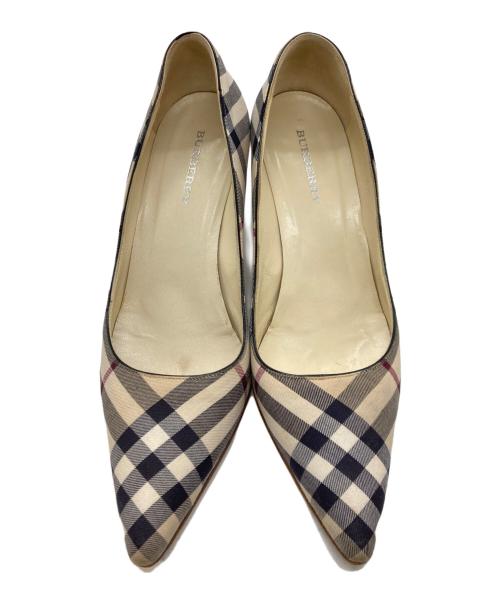 BURBERRY（バーバリー）BURBERRY (バーバリー) ノバチェックヒールパンプス/バーバリー ベージュ サイズ:35 1/2の古着・服飾アイテム