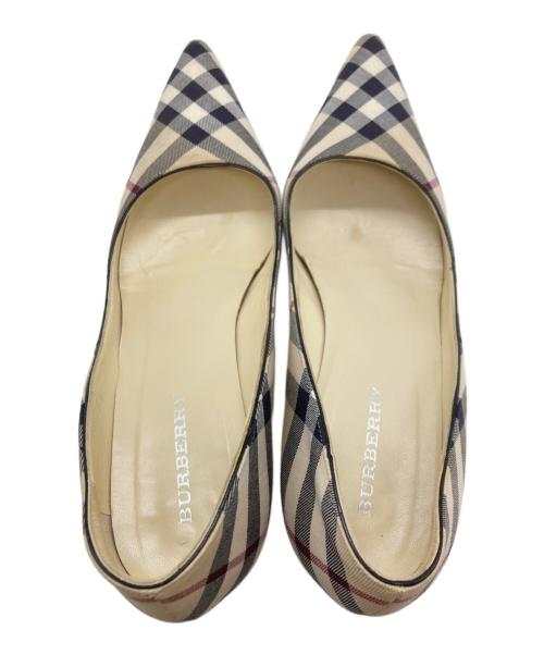 BURBERRY（バーバリー）BURBERRY (バーバリー) ノバチェックヒールパンプス/バーバリー ベージュ サイズ:35 1/2の古着・服飾アイテム