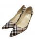 BURBERRY（バーバリー）の古着「ノバチェックヒールパンプス/バーバリー」｜ベージュ