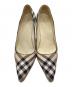 中古・古着 BURBERRY (バーバリー) ノバチェックヒールパンプス/バーバリー ベージュ サイズ:35 1/2：5000円