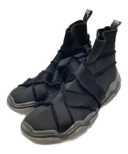 RED VALENTINO（レッドヴァレンティノ）RED VALENTINO (レッドヴァレンティノ) ハイカット グラムラン リボンスニーカー/レッドヴァレンティノ/UQ2S0B89 ブラック サイズ:36の古着・服飾アイテム