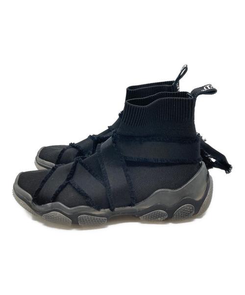 RED VALENTINO（レッドヴァレンティノ）RED VALENTINO (レッドヴァレンティノ) ハイカット グラムラン リボンスニーカー/レッドヴァレンティノ/UQ2S0B89 ブラック サイズ:36の古着・服飾アイテム