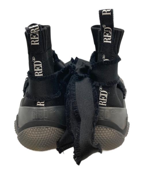 RED VALENTINO（レッドヴァレンティノ）RED VALENTINO (レッドヴァレンティノ) ハイカット グラムラン リボンスニーカー/レッドヴァレンティノ/UQ2S0B89 ブラック サイズ:36の古着・服飾アイテム