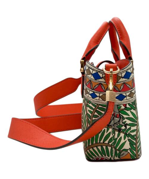 TORY BURCH（トリーバーチ）TORY BURCH (トリーバーチ) ROBINSON PRINTED TOP-HANDLE MINI/トリーバーチ/64000 0120 オレンジ×グリーンの古着・服飾アイテム