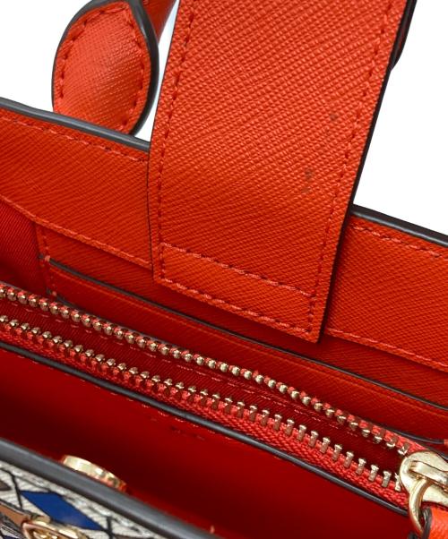 TORY BURCH（トリーバーチ）TORY BURCH (トリーバーチ) ROBINSON PRINTED TOP-HANDLE MINI/トリーバーチ/64000 0120 オレンジ×グリーンの古着・服飾アイテム