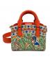 TORY BURCH (トリーバーチ) ROBINSON PRINTED TOP-HANDLE MINI/トリーバーチ/64000 0120 オレンジ×グリーン：18000円