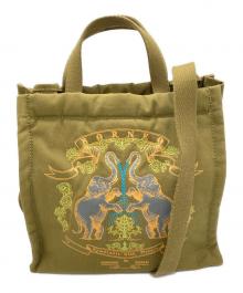 HUNTING WORLD（ハンティングワールド）の古着「ハンドバッグ/ハンティングワールド/ボルネオ」｜カーキ