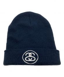 stussy（ステューシー）の古着「ニット帽/ステューシー」｜ネイビー
