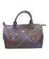 Vivienne Westwood（ヴィヴィアンウエストウッド）の古着「ダービーチェックミニボストンバッグ/ヴィヴィアンウエストウッド」｜ブラウン×ブルー