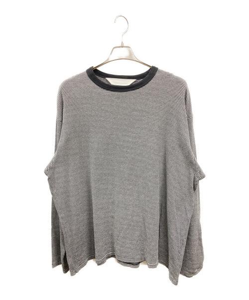 NONSAPIENS（ノンサピエンス）nonsapiens (ノンサピエンス) Narrow Border L/S Tee　ノンサピエンス ブラック サイズ:Ｍの古着・服飾アイテム