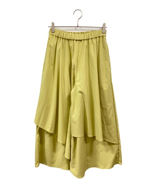 MARECHAL TERRE（マルシャルテル）MARECHAL TERRE (マルシャルテル) ダブルクロス アシンメトリー ワイド フレア パンツ/マルシャルテル/ZMT251PT009 グリーン サイズ:2の古着・服飾アイテム