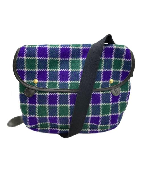 Harris Tweed（ハリスツイード）Harris Tweed (ハリスツイード) brady (ブレディ) ショルダーバッグ/ハリスツイード/ブレディ/IP42-02 パープル×グリーンの古着・服飾アイテム