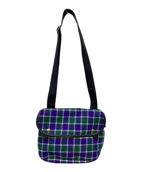 Harris Tweed（ハリスツイード）Harris Tweed (ハリスツイード) brady (ブレディ) ショルダーバッグ/ハリスツイード/ブレディ/IP42-02 パープル×グリーンの古着・服飾アイテム