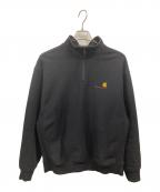 CarHarttカーハート）の古着「ハーフジップスウェット/カーハート」｜ブラック
