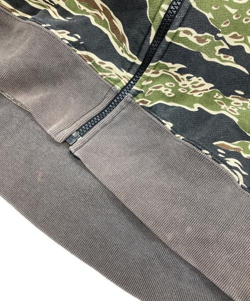 NITRAID（ナイトレイド）NITRAID (ナイトレイド) タイガーカモジップパーカー オリーブ サイズ:Lの古着・服飾アイテム
