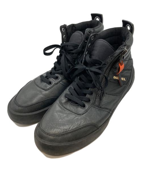 DIESEL（ディーゼル）DIESEL (ディーゼル) D-VELOWSハイカットスニーカー/ディーゼル ブラック サイズ:28cmの古着・服飾アイテム