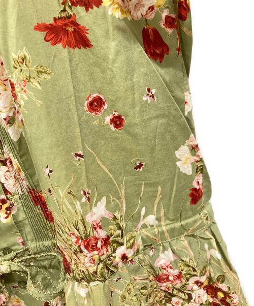 PINK HOUSE（ピンクハウス）PINK HOUSE (ピンクハウス) 花柄半袖ブラウスワンピース/ピンクハウス/P010EFA10 B グリーン×レッド サイズ:Freeの古着・服飾アイテム