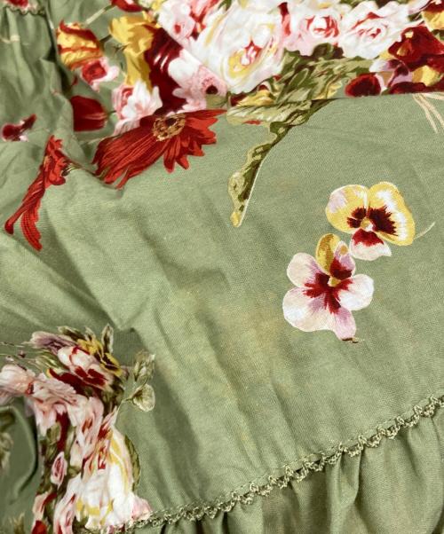 PINK HOUSE（ピンクハウス）PINK HOUSE (ピンクハウス) 花柄半袖ブラウスワンピース/ピンクハウス/P010EFA10 B グリーン×レッド サイズ:Freeの古着・服飾アイテム