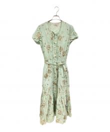 PINK HOUSE（ピンクハウス）の古着「半袖ブラウスワンピース/ピンクハウス/P015EFA04 B」｜ライトグリーン