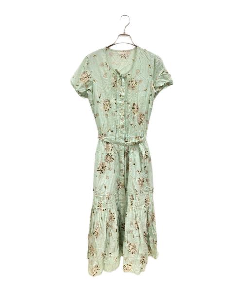 PINK HOUSE（ピンクハウス）PINK HOUSE (ピンクハウス) 半袖ブラウスワンピース/ピンクハウス/P015EFA04 B ライトグリーン サイズ:Freeの古着・服飾アイテム