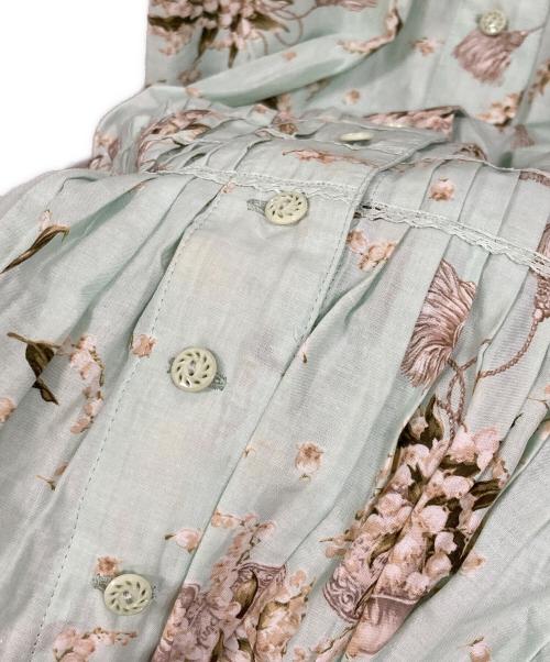 PINK HOUSE（ピンクハウス）PINK HOUSE (ピンクハウス) 半袖ブラウスワンピース/ピンクハウス/P015EFA04 B ライトグリーン サイズ:Freeの古着・服飾アイテム