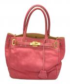 A.D.M.J.エーディーエムジェイ）の古着「レザーバッグ/エーディーエムジェイ」｜ピンク