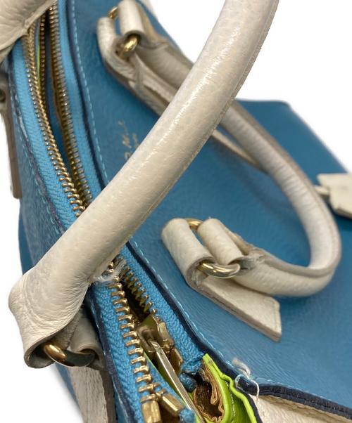 A.D.M.J.（エーディーエムジェイ）A.D.M.J. (エーディーエムジェイ) レザーバッグ/エーディーエムジェイ/14SA01006 ブルー×ホワイトの古着・服飾アイテム