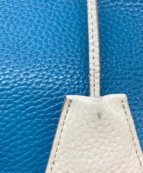 A.D.M.J.（エーディーエムジェイ）A.D.M.J. (エーディーエムジェイ) レザーバッグ/エーディーエムジェイ/14SA01006 ブルー×ホワイトの古着・服飾アイテム