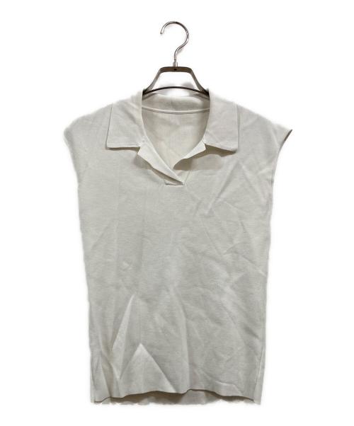 JENNE（ジェンヌ）JENNE (ジェンヌ) フレンチスリーブサマーニット ホワイト サイズ:Sの古着・服飾アイテム