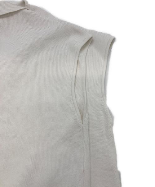 JENNE（ジェンヌ）JENNE (ジェンヌ) フレンチスリーブサマーニット ホワイト サイズ:Sの古着・服飾アイテム