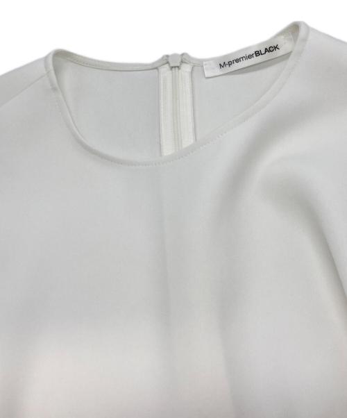 M-premierBLACK（エムプルミエブラック）M-premierBLACK (エムプルミエブラック) コクーンスリーブペプラムブラウス/エムプルミエブラック/C337-022 ホワイト サイズ:34の古着・服飾アイテム