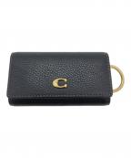 COACHコーチ）の古着「エッセンシャル6リングキーケース/コーチ/CS001」｜ブラック