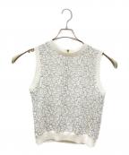 OBLIオブリ）の古着「レースノースリーブブラウス/オブリ」｜ホワイト